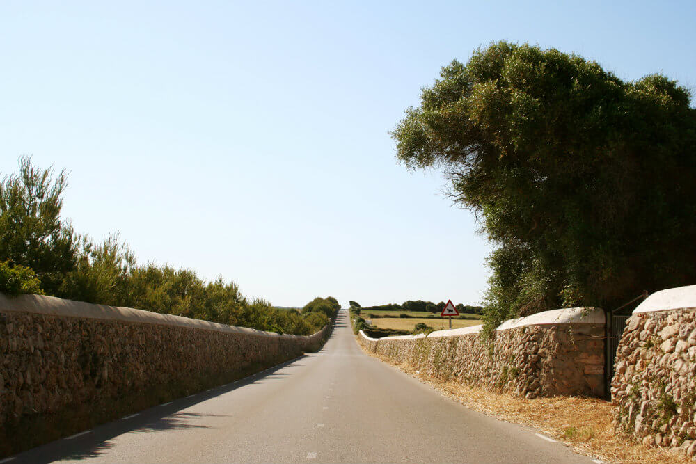 cami en kane , l'ancienne route qui reliée Mahon à Ciutadella