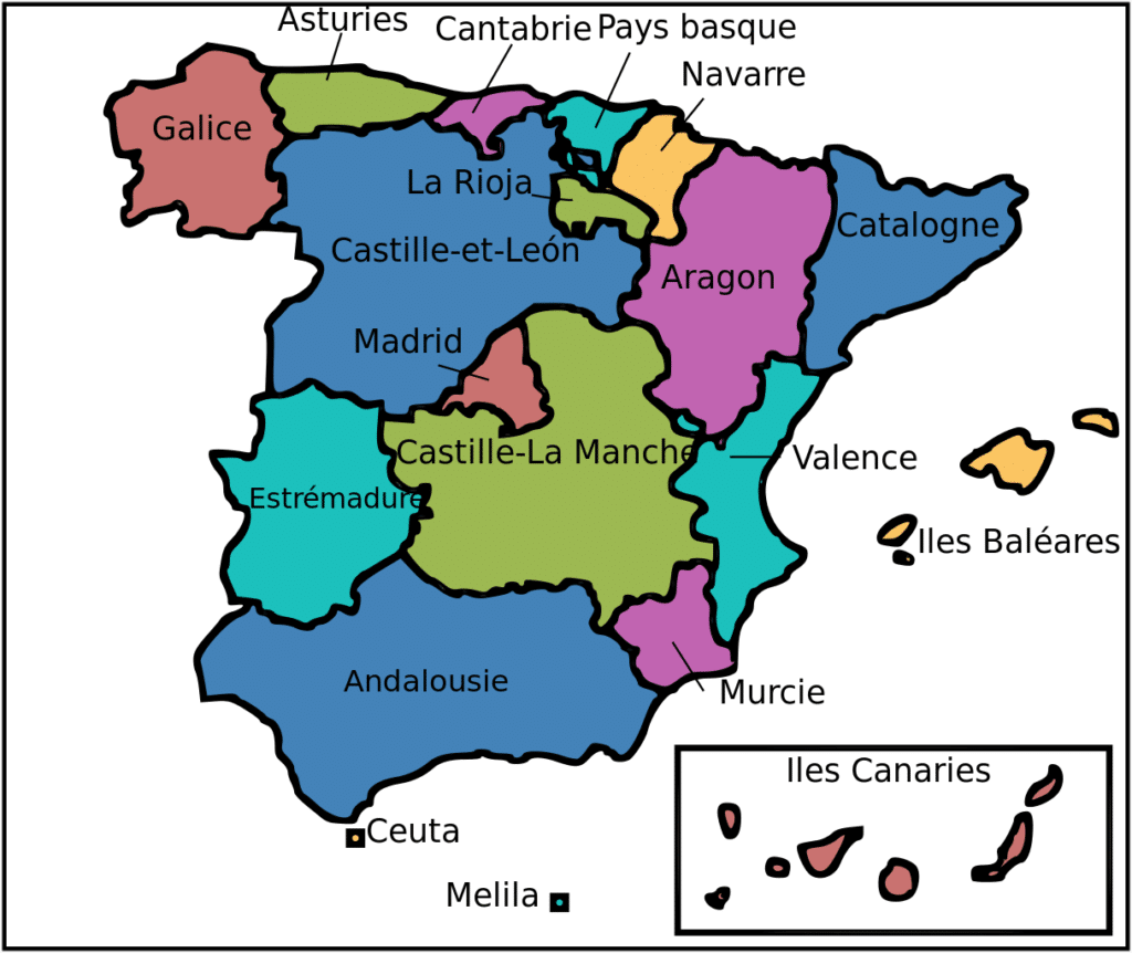 Carte Espagne