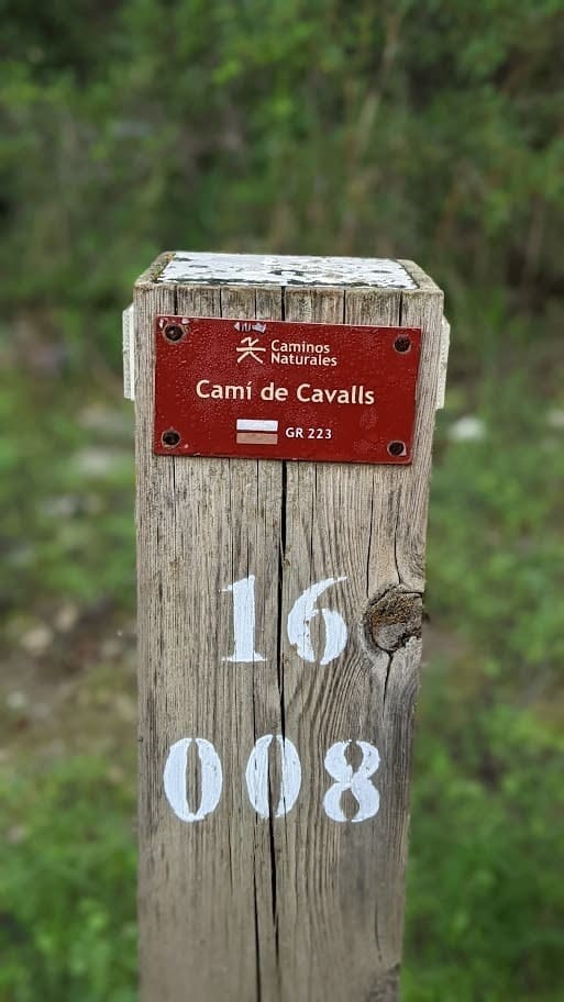 Plot ou poteaux en bois sur Cami De Cavalls 